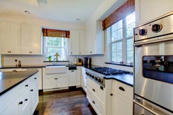 black granite white cabinets Granite kitchen - Dallas TX Dallas TX